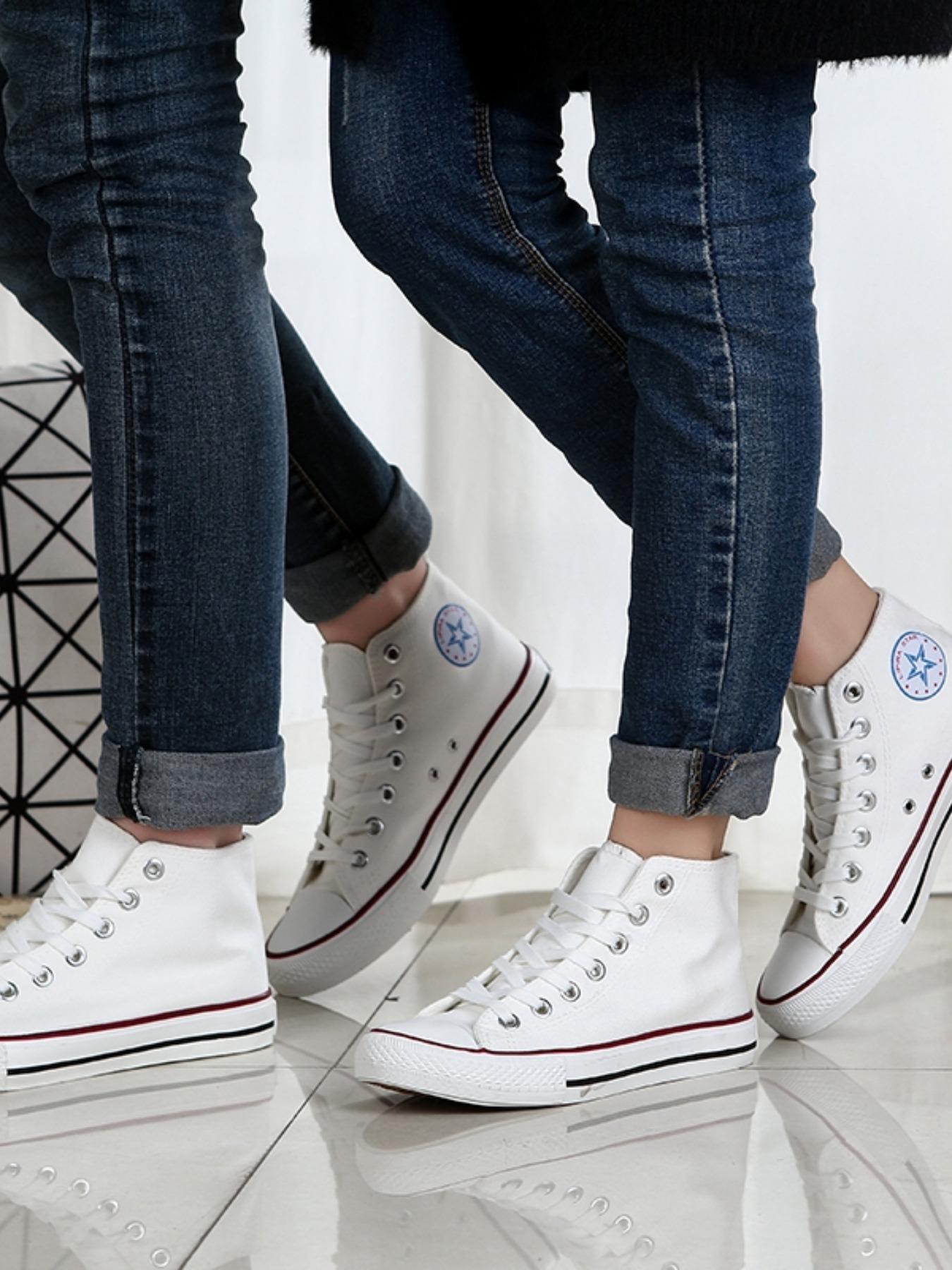 Spring Summer Couples Canvas Shoes, Cthulhu Style High Top Soft Sole, Comfortable Men's Casual Sneakers, All Season Outdoor Sports Shoes