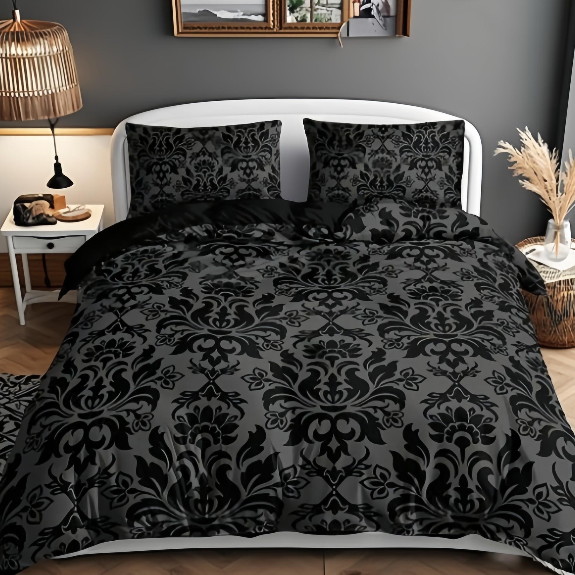Baroque Printed Bedding Set, 1 Count Duvet Cover & 2 Counts Pillowcase without Filler, Soft Comfortable Bedding Set for Home Bedroom, Decorative Duvet Cover