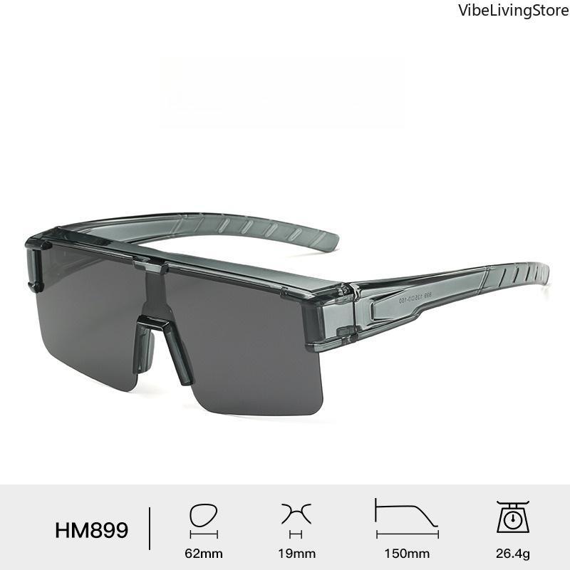 Fit-Over Clip-On Sunglasses, 2-in-1 Combo UV400 Protection Windproof Anti-Glare Sports Glasses