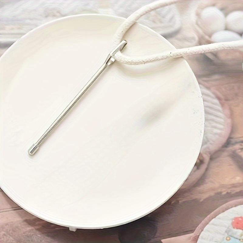 5pcs Stainless Steel Drawstring Threader Set, Easy Needle Replacement Tool with Dual Opening and Single Closing Ends for Hoodies, Jackets, Swim Trunks, Sweatpants, Shorts Sewing Tools