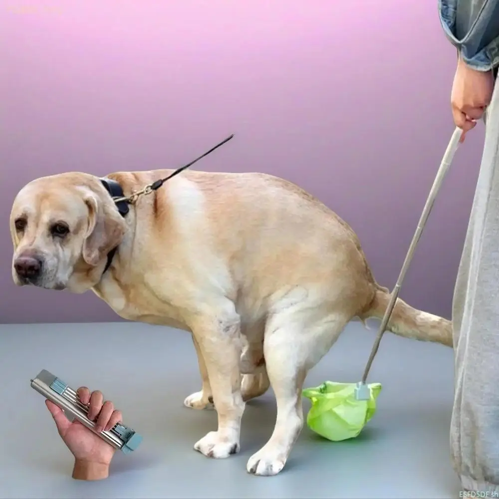 2026 New Arrival No-Bend Dog Waste Scooper, Portable Contactless Waste Grabber with Built-In Bag Dispensing, Hygienic Tool for Small-Medium-Large Dogs for Outdoor Walking