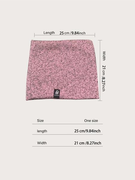 Unisex Fall Winter Windproof Knit Scarf, Thick Fleece Lined Neck Warmer, Casual Outdoor Cycling Skiing Accessory, Knitted Shawl