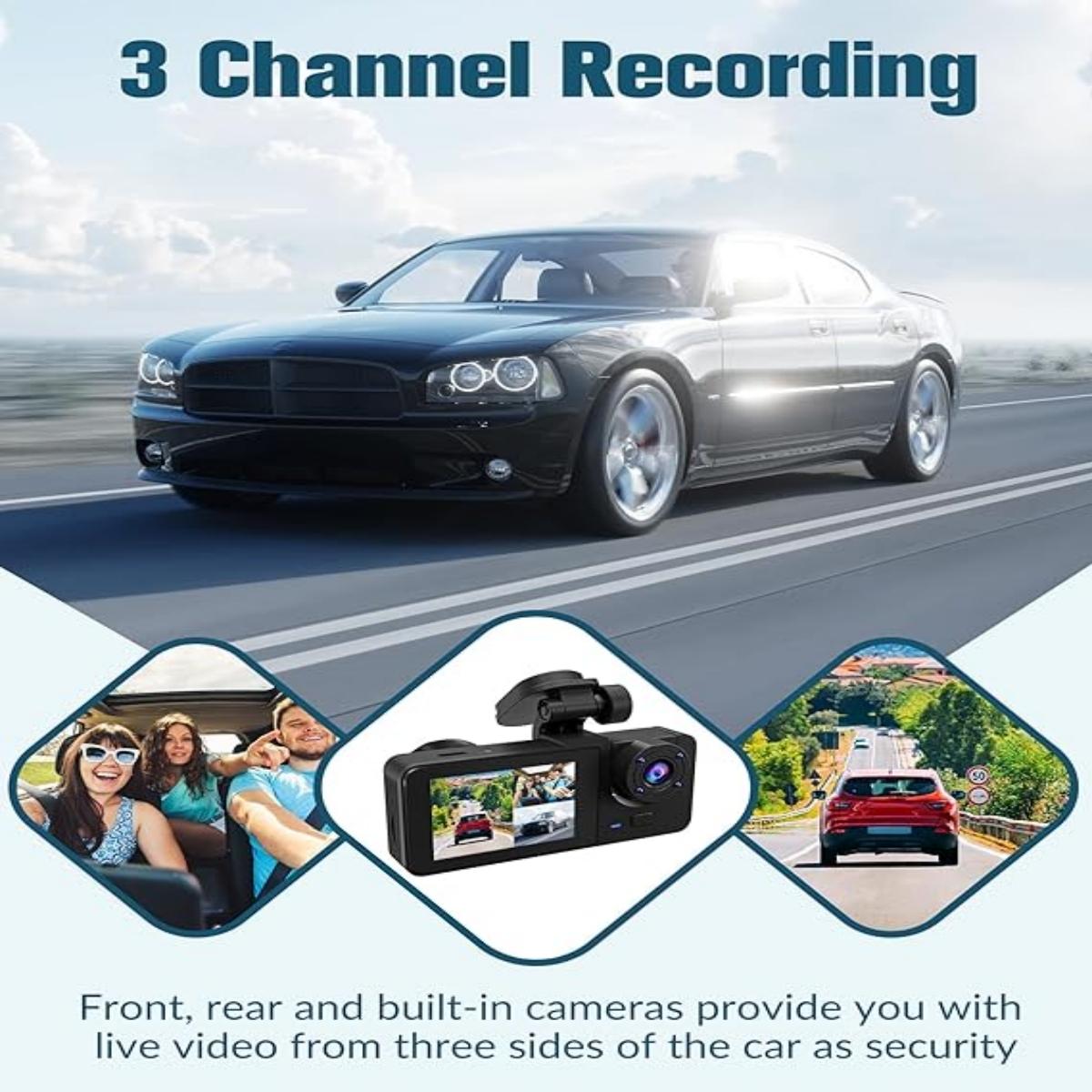 【US 2025 Deals for You Days】4K Dash camera for cars,dash cam front and rear,32GB Card,Built-in Super Night Vision,24H Loop Recording