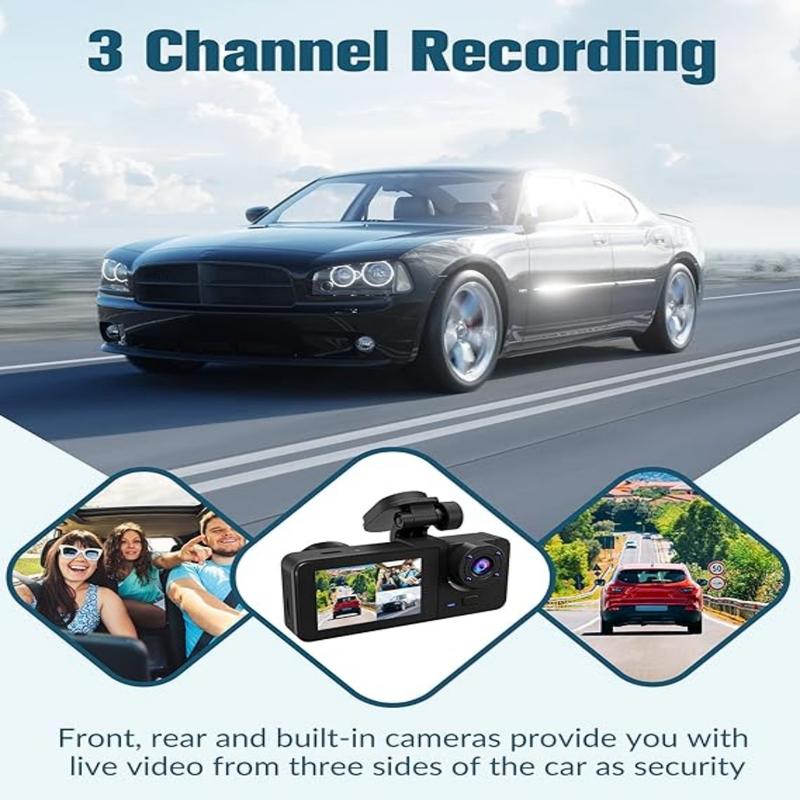 【US 2025 Deals for You Days】4K Dash camera for cars,dash cam front and rear,32GB Card,Built-in Super Night Vision,24H Loop Recording