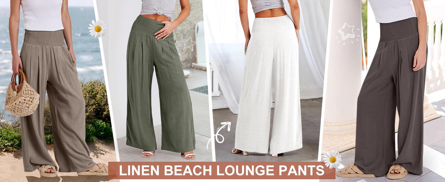 ANRABESS Women‘s Linen Palazzo Pants Summer Boho Wide Leg High Waist Casual Lounge Pant Beach Travel Comfortable Vacation Bottom Outfits ANRABESS Women‘s Linen Palazzo Pants Summer Boho Wide Leg High Waist Casual Lounge Pant Beach Travel Comfortable Vacation Bottom Outfits