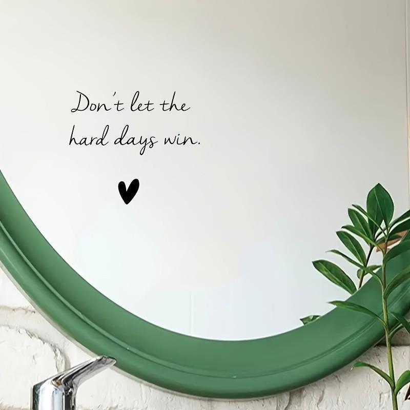 Home Decor Sticker, Inspirational Quote, Mirror Sticker, Door Sticker, Bumper Sticker, Car Window Decal, Vinyl Sticker for Home Decoration