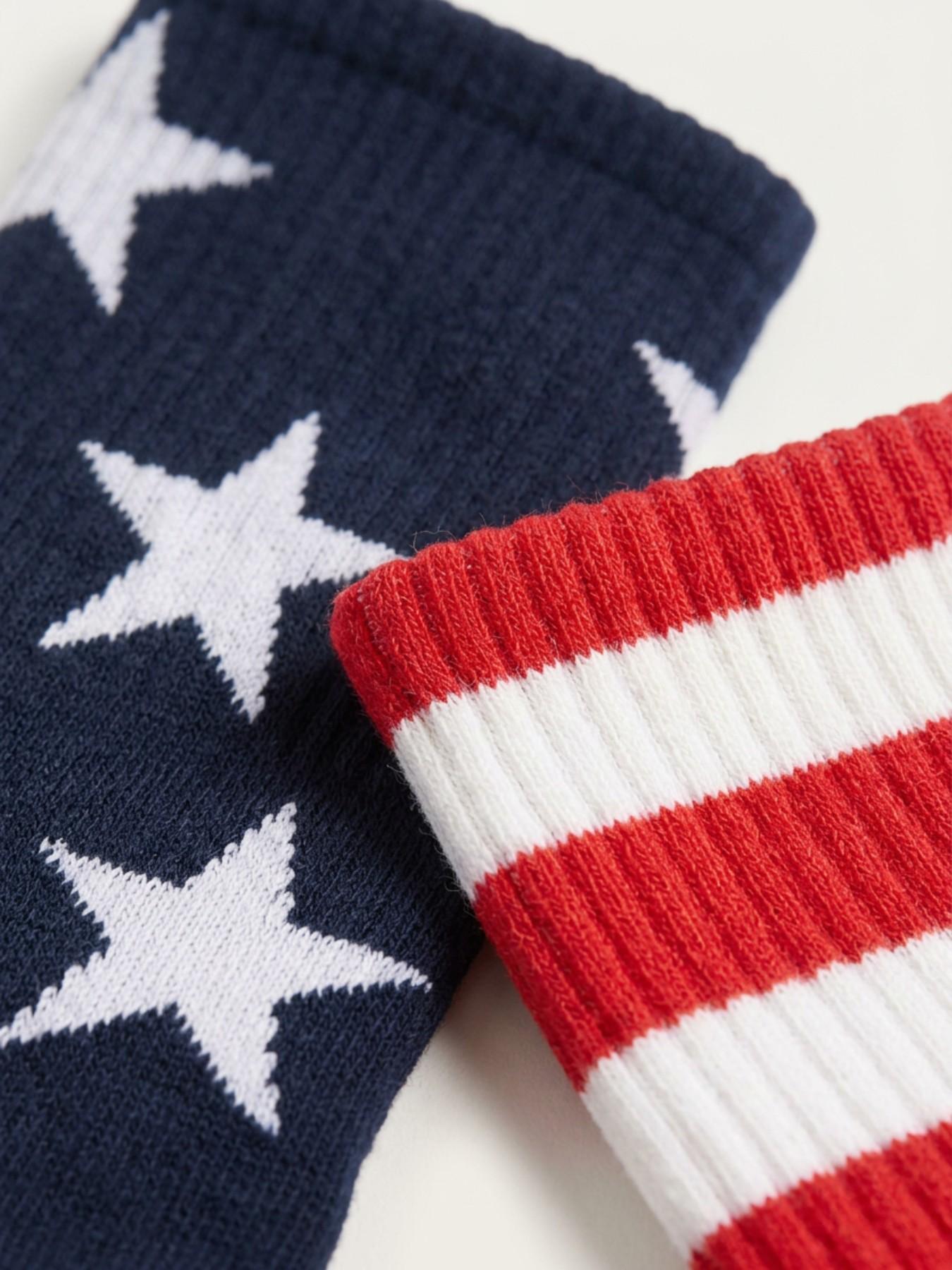1 Pair of Fun Men's Socks, Creative U.S. Independence Day Knit Socks, Women's Socks, Crazy Fun Socks