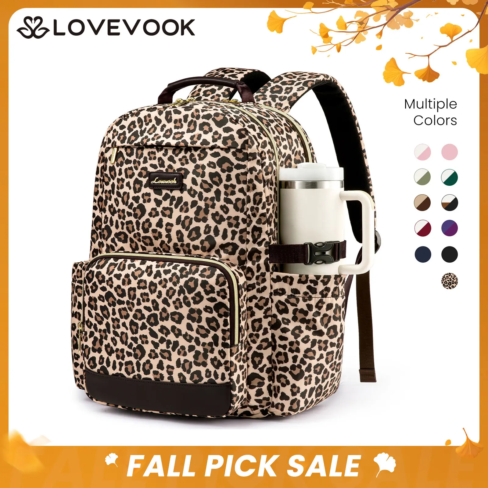 LOVEVOOK Laptop Backpack for Women with Pouch Pocket for Large Capacity Cup, 15.6-18 Inch Laptop Computer Bag Travel Backpack Purse, Waterproof Work Business Backpack College Teacher Bags. outdoorfun