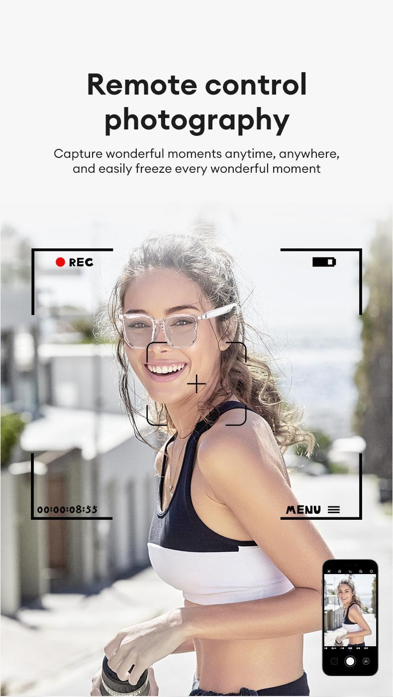 MGALL C8 PRO Bluetooth Audio Smart Glasses with Photochromic Lenses That Darken in Sunlight, Surround Sound and Microphone, Supports Music & Calls, Perfect for Office, Driving & Outdoors, Ideal Gift for Men & Women