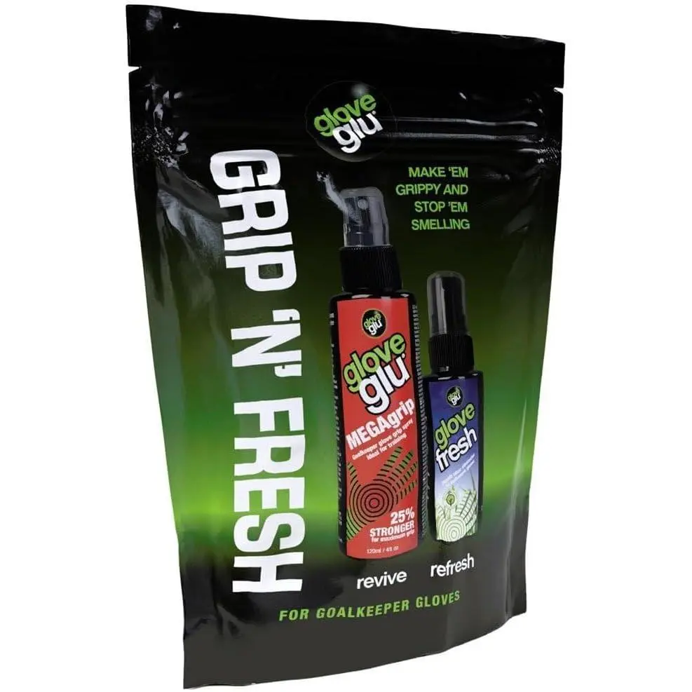 Goalkeeper Spray Bundle - 120ml MEGAgrip Grip-Enhancing Formula, 50ml Wash & Prepare Glove Formula - For Soccer Training, Grip Enhancement & Glove Cleanliness