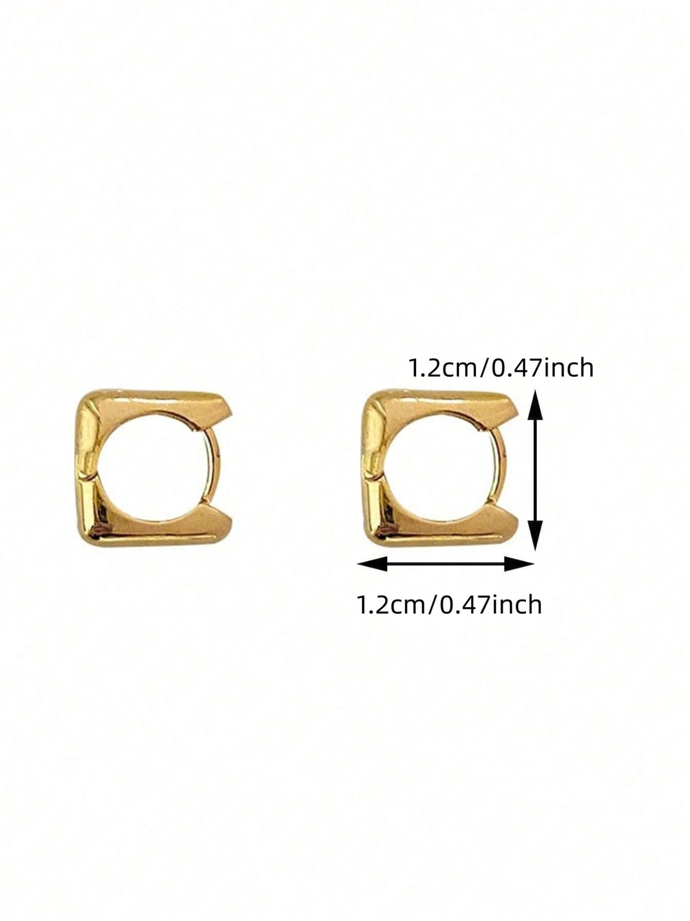 Women's Geometric Hoop Earrings, Vintage Simple Design Copper Ear Cuffs, Casual Daily Party Jewelry, Perfect for Mother's Day Christmas