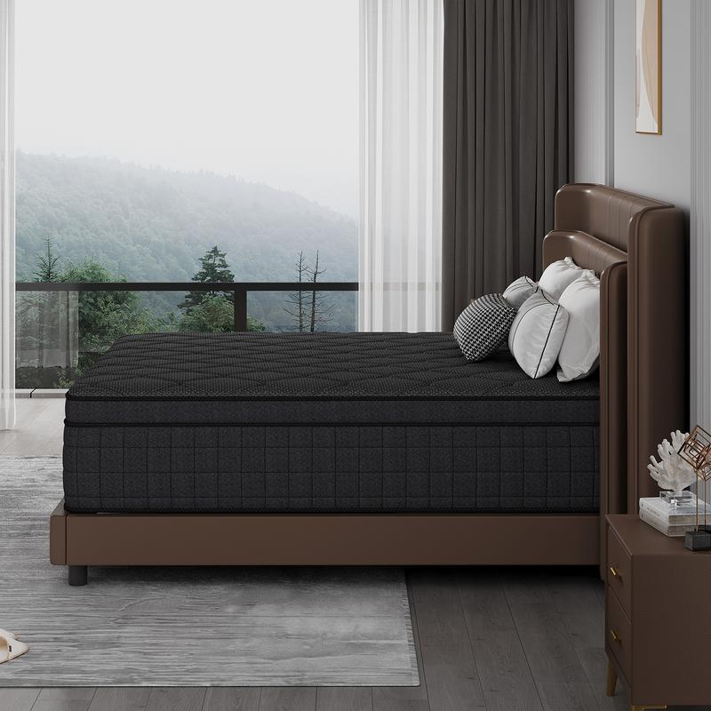 【EVLWZL】8/10/12/14 Inch Twin, Full, Queen, King Mattress Memory Foam And Spring, Hybrid MattressMedium Firmness, Lumbar Support, For Home Rooms Hotels, Boxed Halloween ChristmasGift Furniture Ergonomic queen size mattress Interior Modern