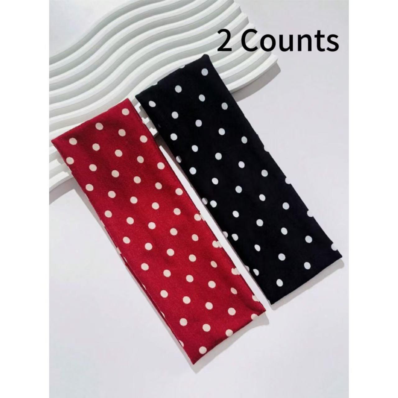 Elegant Polka Dot Print Elastic Hair Bands, Suitable for Daily Wear, Fitness, Running, Yoga, Sweatproof Anti-Slip, Bohemian Style Headscarf, Headbands Women
