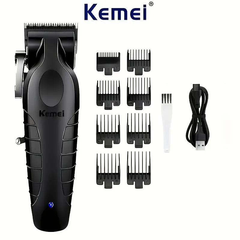 Kemei Km-2296 Adjustable Full Body & Beard Trimmer, USB Rechargeable Lithium Battery Wireless Electric Razor, Men's Grooming Clipper