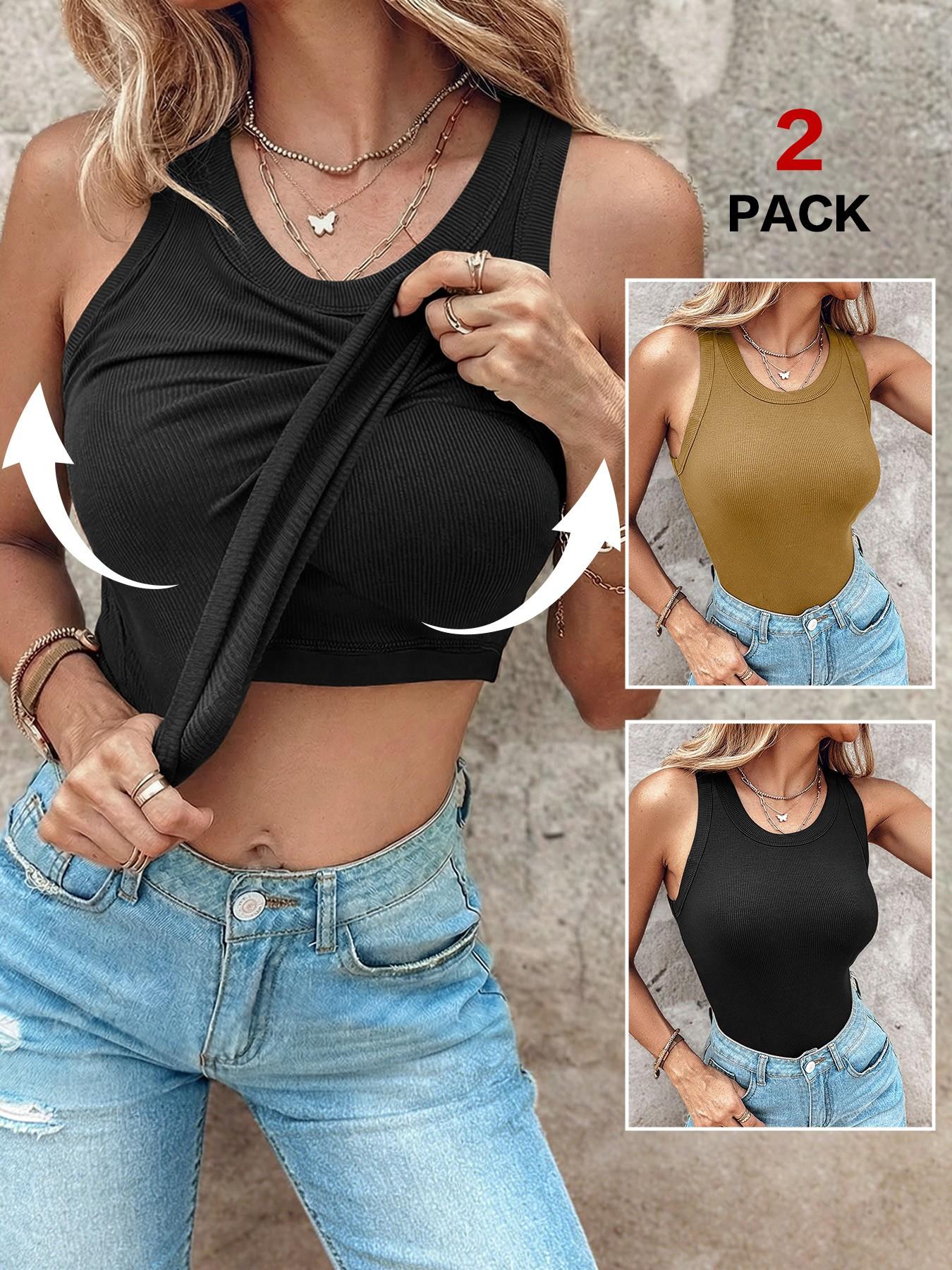 Ribbed Sports Tank Top with Backless Design, Sleeveless Style for All Seasons, Slim-Fitting with Organic Textile Yoga Sports Vest