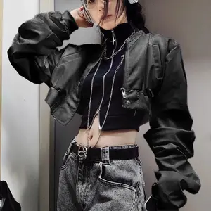 Harajuku Retro Coat Costume Spring Autumn Punk Gothic Jacket Sexy Rock Vest Suit Top Uniform Halloween Carnival Clothes Outfit