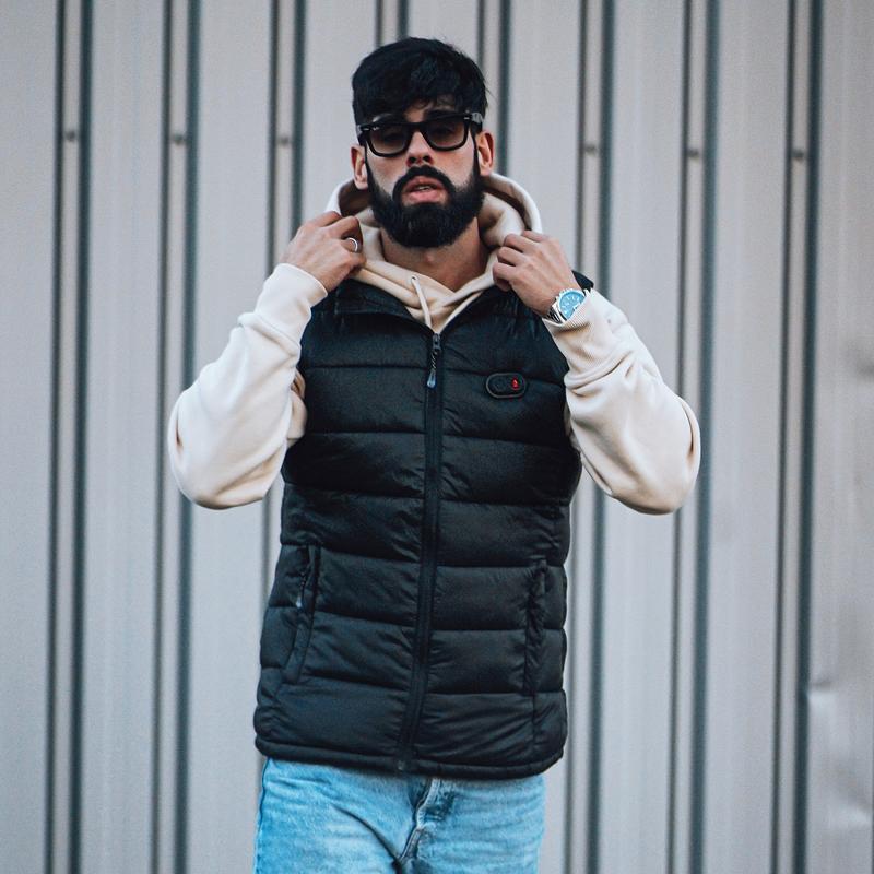 [Power Bank or Battery Pack Not included] Unisex Heated Vests Waterproof with Massage Slim Fit Fleece Warm Lightweight Heated Puffer Vests