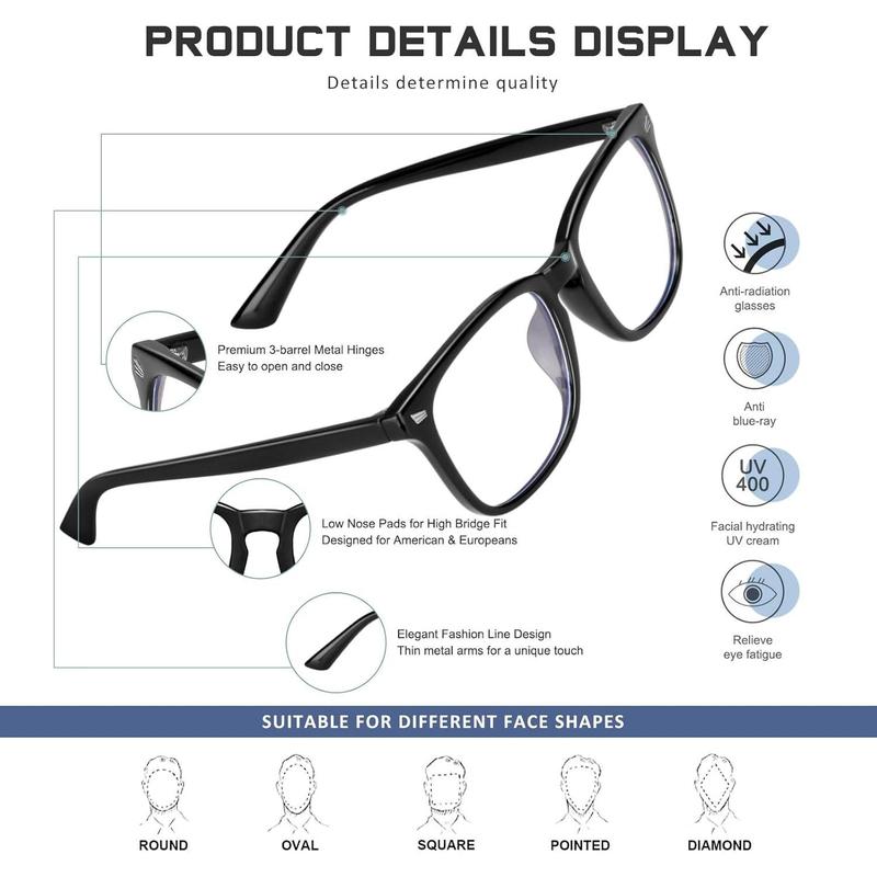 RESJOK Reading Glasses for Women Men - Anti Glare Blue Light Blocking Glasses,Classic Square Frame ,Sturdy Eyeglasses,Floral Eyewear