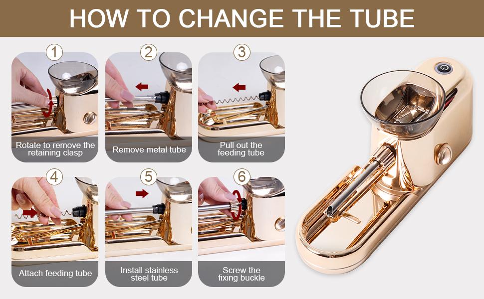 CAPTAIN Rollling Machine Electric, Cone Loader Filler Rolller for 6.5mm & 8.0mm Herbal Blends Roller, Golden CAPTAIN Rollling Machine Electric, Cone Loader Filler Rolller for 6.5mm & 8.0mm Herbal Blends Roller, Golden