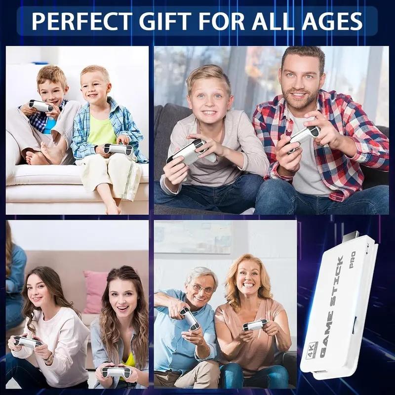 Retro game console, featuring over 20,000 games and 26 emulators, equipped with 26 wireless controllers, TF card, HDMI output interface, and 2 ergonomic wireless controllers. Suitable for all age groups and ideal for gift-giving during holidays.