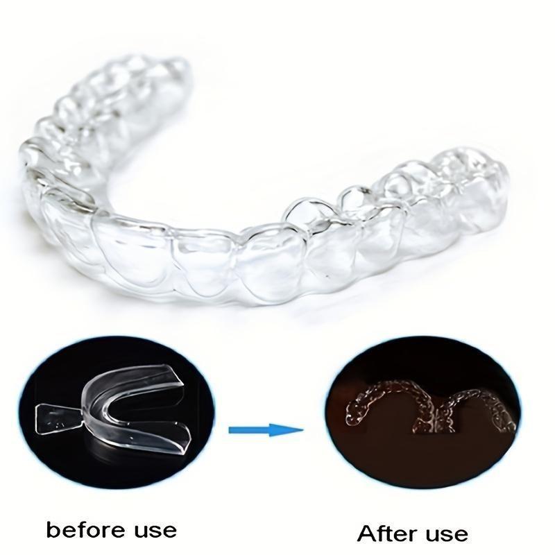 Transparent Night Guard Set of 2, Reusable Sleep Teeth Protector, Nightguards for Grinding Teeth, Adult Sports Outdoor Gear, Fitness Accessories, Ideal Gift for Boyfriend