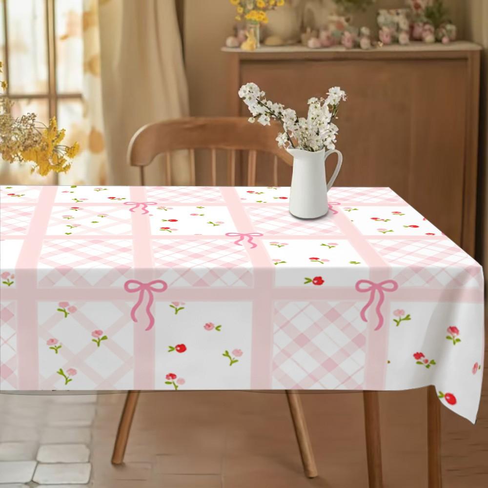 Rectangular Marble Pattern Tablecloth, Polyester Material, Easy to Clean, Multiple Sizes Available, Ideal for Daily Use, Holidays, Anniversaries, Washable Table Cover
