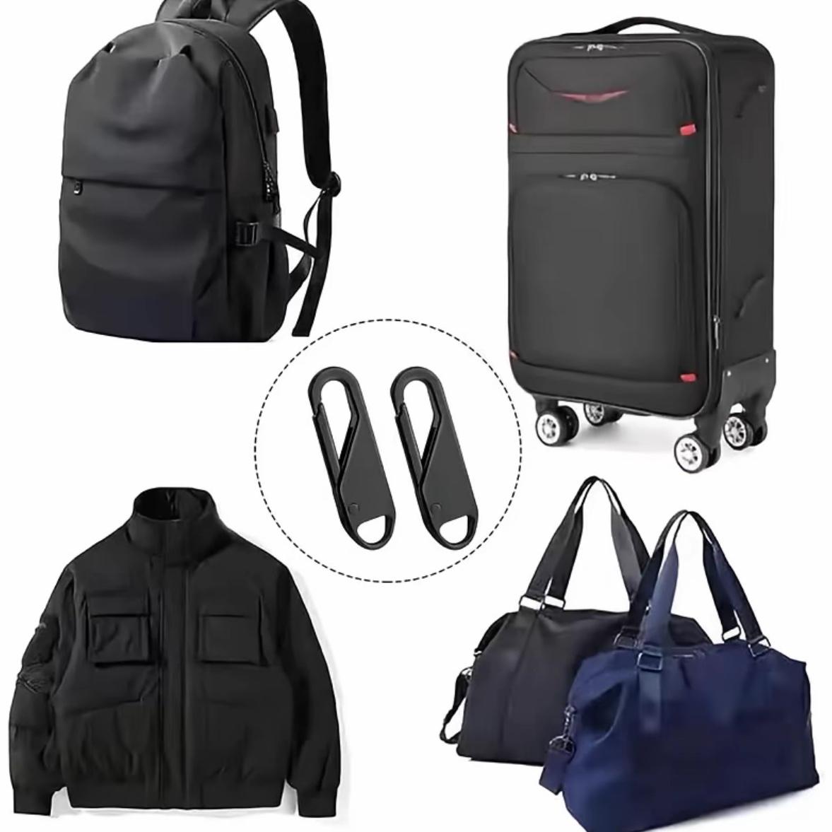 Zipper Pull Replacement,4 Counts Detachable Zipper Head, Reusable Versatile Zipper Pull for Travel Bags,Clothing,Backpacks,Boots,Wallets