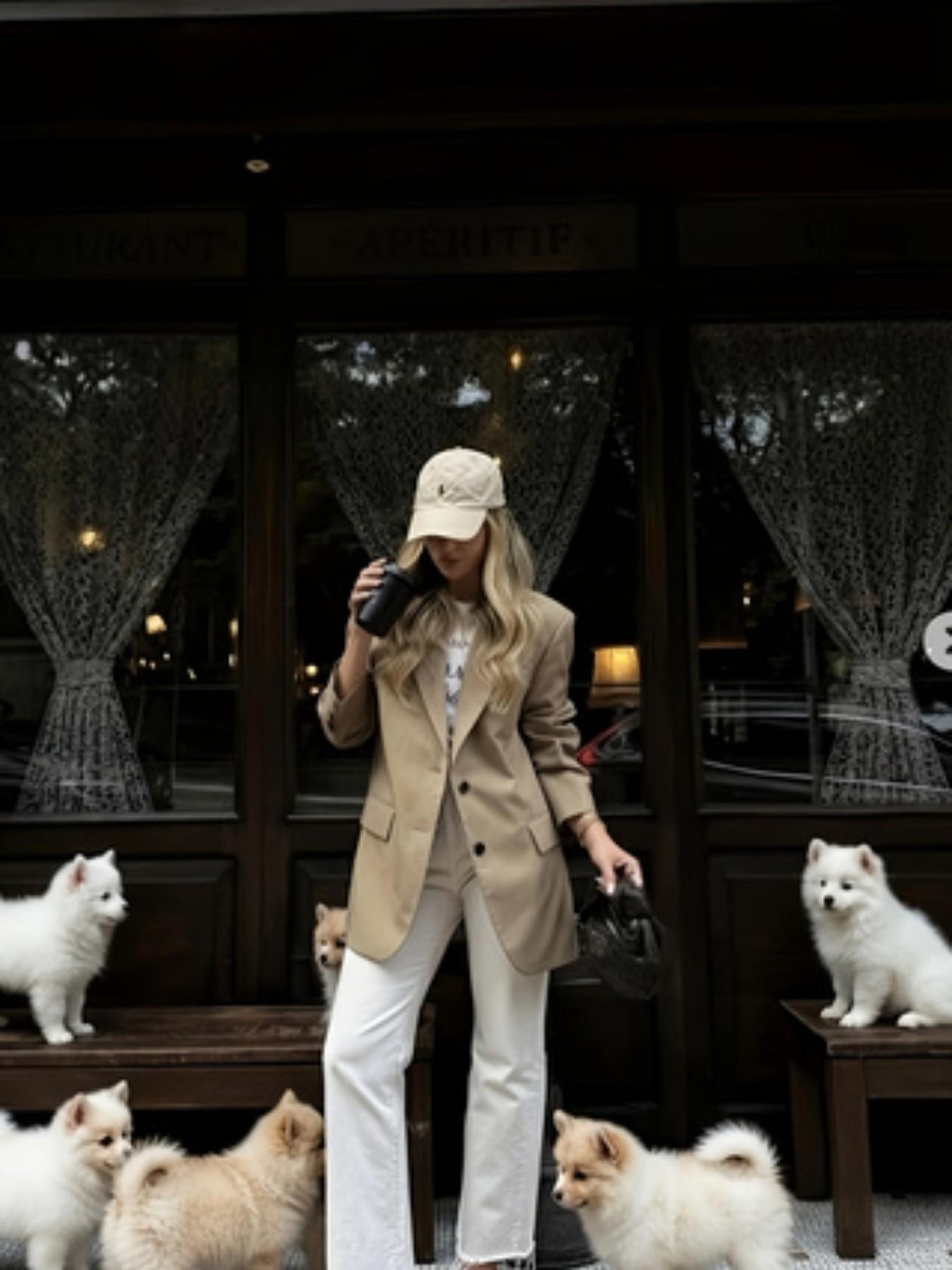 Women's French Style Relaxed Blazer, Streetwear Coffee Shop Versatile Casual Jacket, Perfect for Everyday Wear