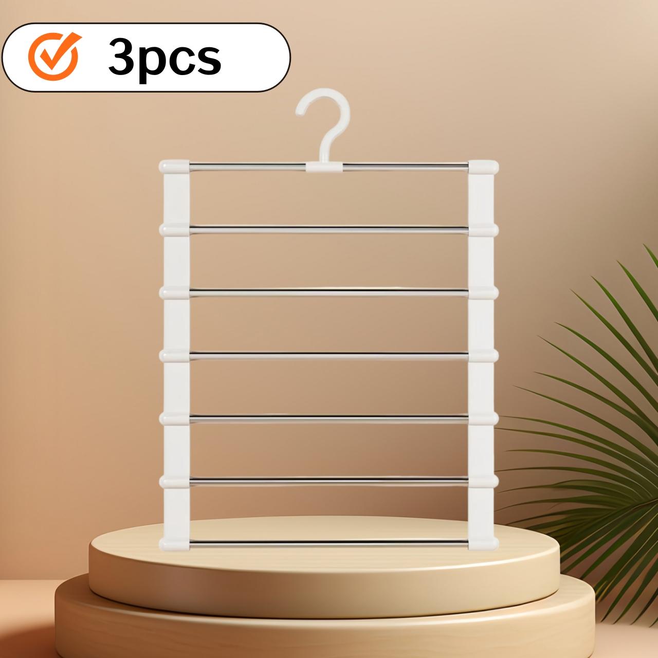 Multifunctional Closet Organizer Rack, 7-Tier Cloud Ladder Pants Hanger, Foldable Seamless Pant Hook, Compatible with Pants/ties/bedding/towels