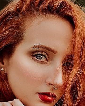 YADOCA 20 Pcs Tragus Cartilage Forward Helix Stud Earrings for Women Men Monroe Labret Lip Nose Studs Stainless Steel CZ Balls Heart Flower Medusa Flatback Piercings Earrings 16G