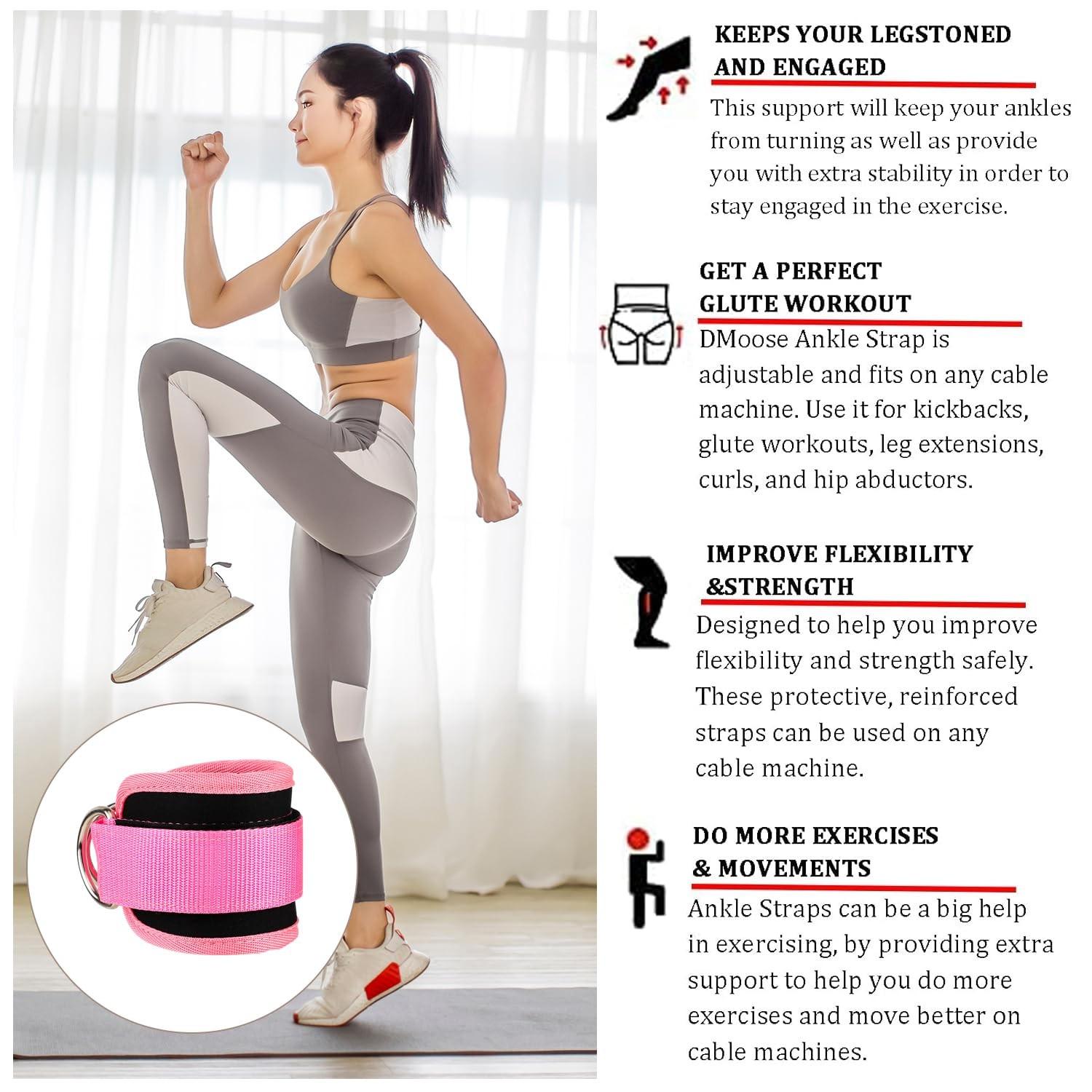 Ankle Straps Ankle Resistance Bands Wrist Cuffs Padded Straps Adjustable Fitness Glute Kickback D-Ring for Cable Machine Gym Foot Leg Training Brace Support 1 Pair Ankle Straps Ankle Resistance Bands Wrist Cuffs Padded Straps Adjustable Fitness Glute Kickback D-Ring for Cable Machine Gym Foot Leg Training Brace Support 1 Pair