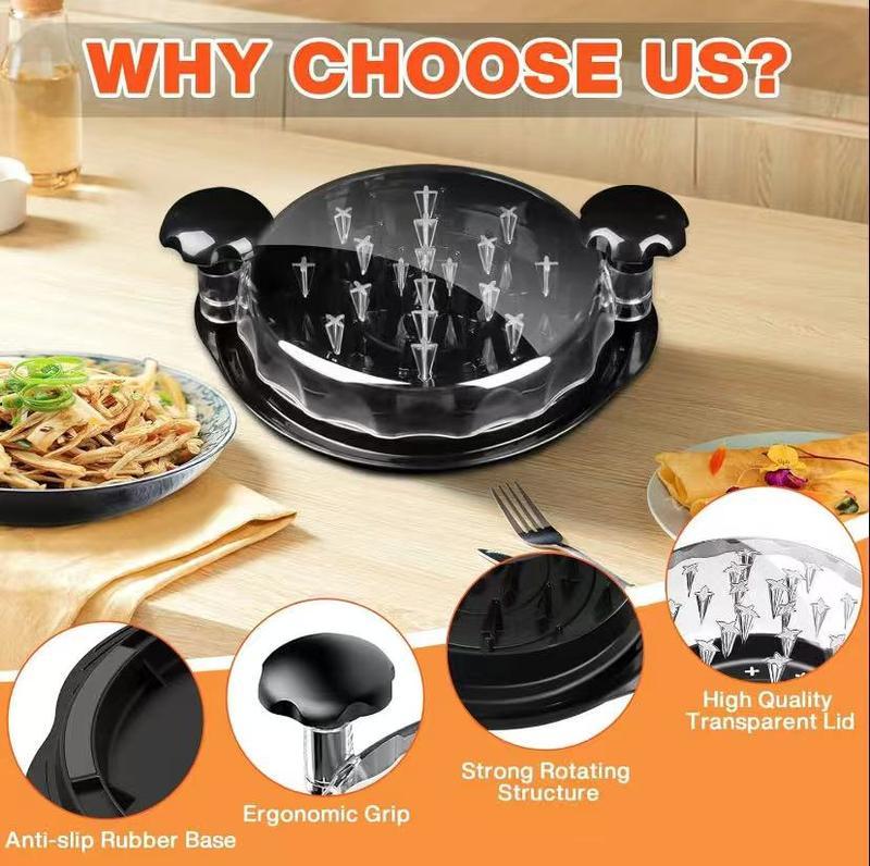 Large Chicken Breast Shredder Tool, Food Chicken Shredder, Visible Lid Meat Grinder, Anti-Slip Strip, Ergonomic Handle, BPA Free, Perfect Utensils for Pork,Beef,Chicken,Kitchen Gadgets