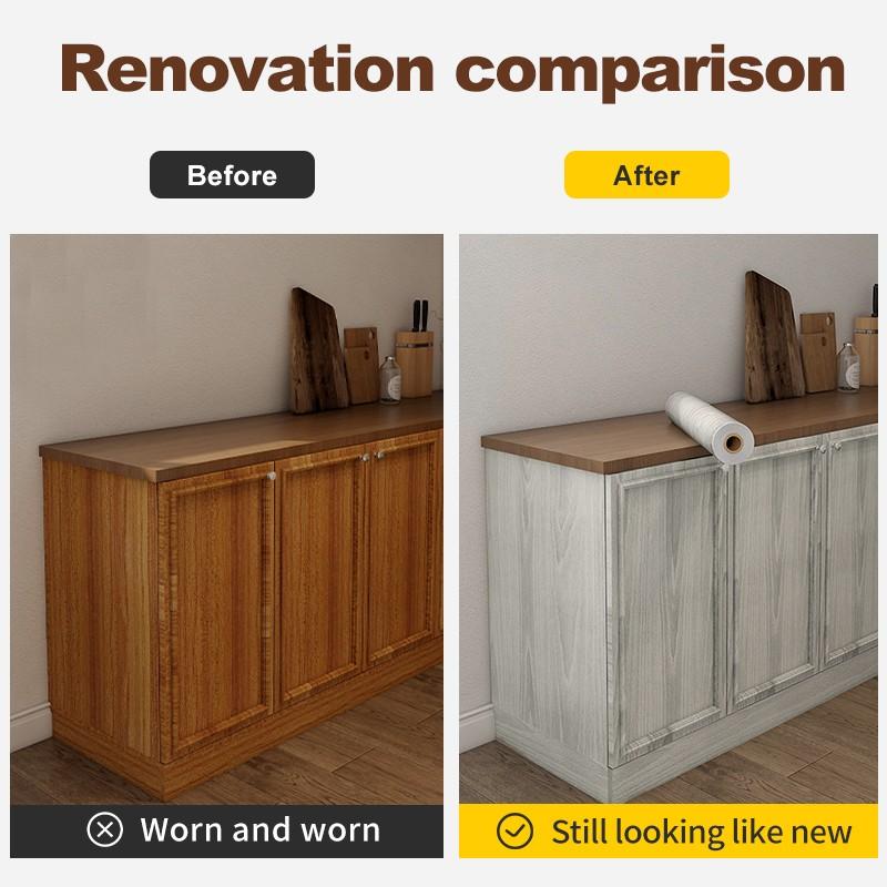 Wood Wallpaper Grey Wood Peel and Stick Wallpaper Designs Gray Wood Contact Paper Self Adhesive Decorative Wallpaper Wood Grain Faux Furniture Film Roll Desk Table Wall Cabinet Shelf Draw Liner 17.72"x118.11"