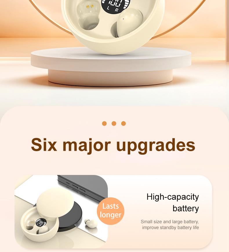 INSONIXN Invisible Sleep Earbuds Ultra-thin In-ear Wireless Bluetooth Earbuds for Sports 3D Stereo Low Latency Dual Noise Reduction Sleep Game Modes IPX5 Waterproof - Electronic  Mother's Day gift