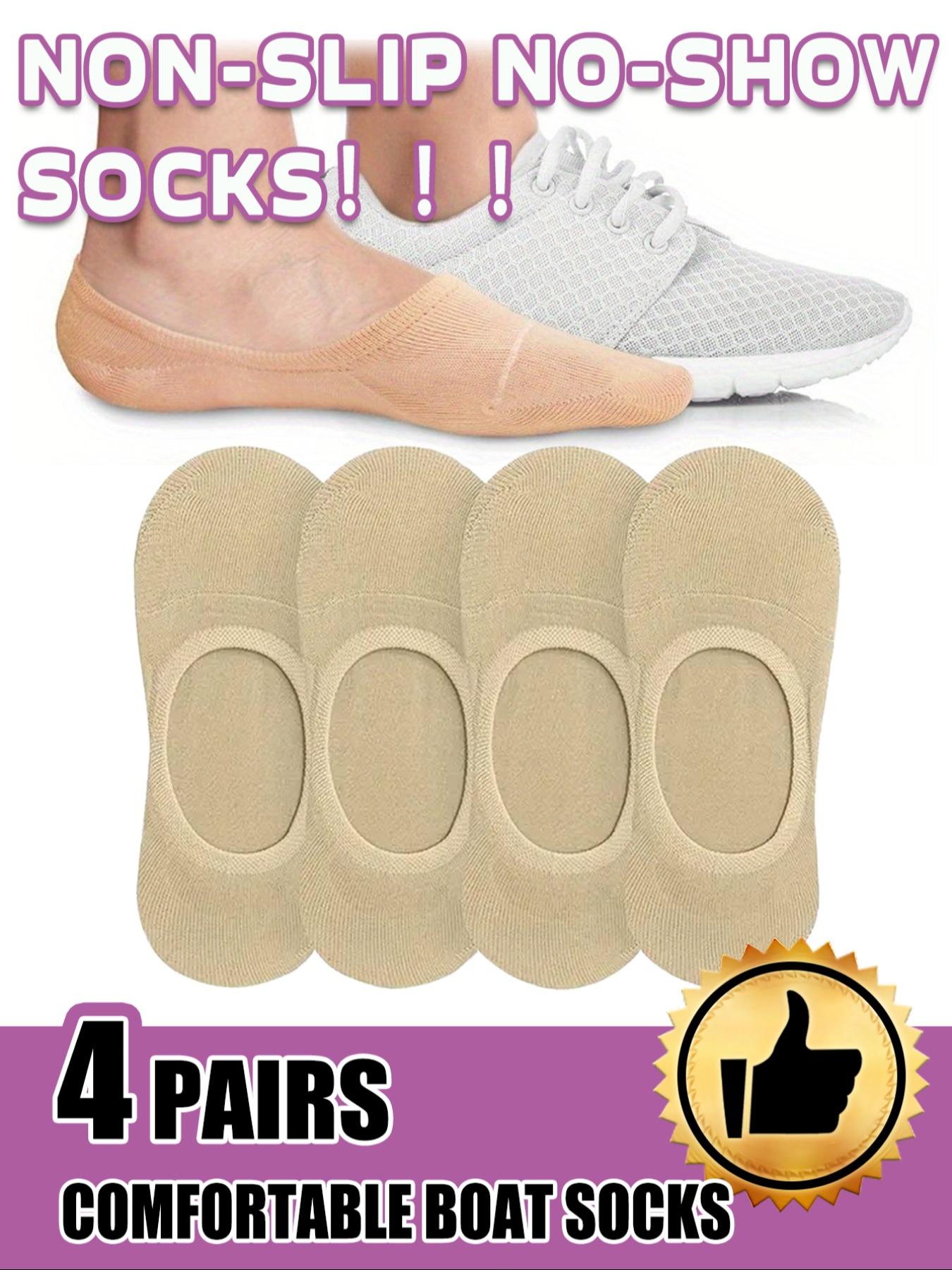 Durable Invisible Socks, 4 Pairs Comfortable Breathable Design, Perfect for Daily Wear, Casual Style Footwear Accessories