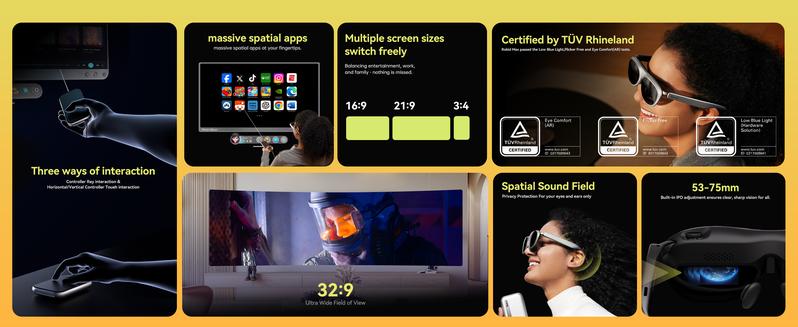 Rokid AR Max 2 Glasses, AI & AR Glasses, 300" 120Hz Ultra-HD Home Theater Screen, 50° FOV, 600 Nits Brightness, Adjustable up to -6.00D, Hi-Fi Sound & Private speakers,  Immersive Display for iPhone 16/15, Steam Deck, ROG, Mac, PC, Android & iOS