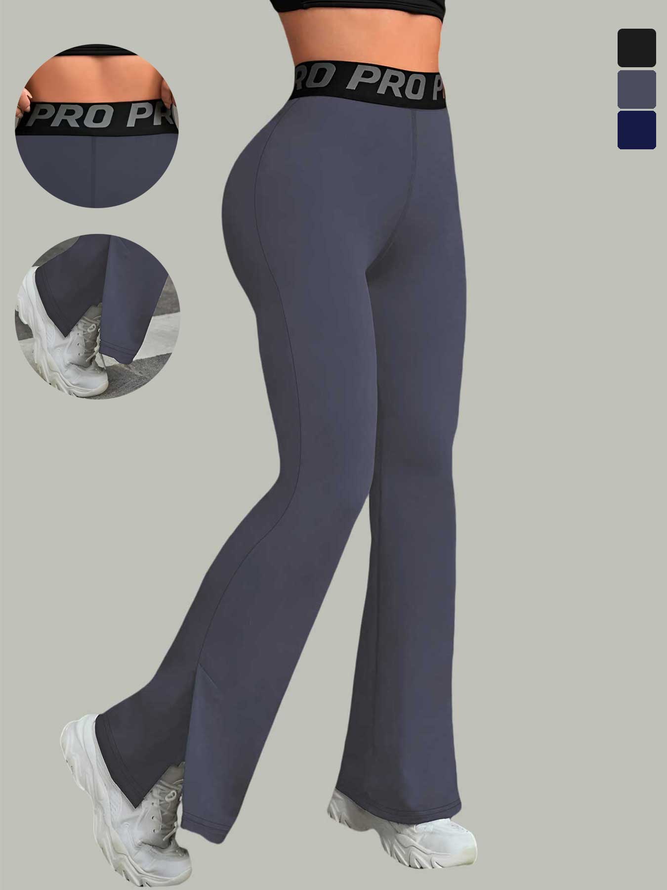 Women's High-Waisted Sporty Leggings, Tight-Fit Woven Fabric, All-Season Comfortable Workout Pants, Breathable Quick-Dry Gym Wear, Gym Sportswear Bottoms