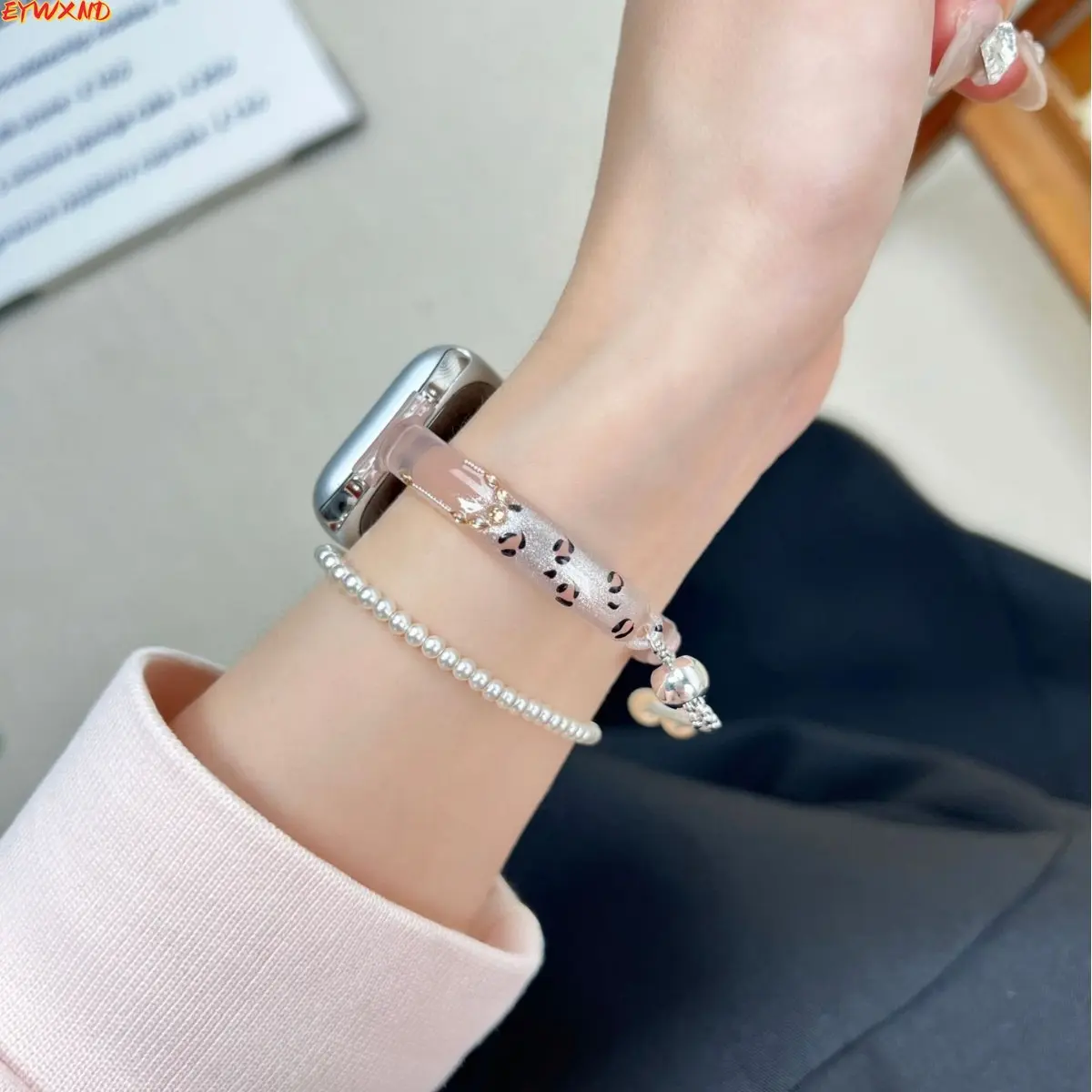 EYWXND Resin hand-painted bracelet band for Apple Watch iWatch UltraSE tiktokshopbacktoschool
