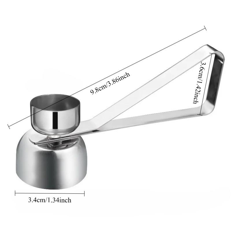 Stainless Steel Egg Shell Opener, Creative Egg Shell Separator, Household Single and Double Head Egg Opener, Kitchen Utensil Tool