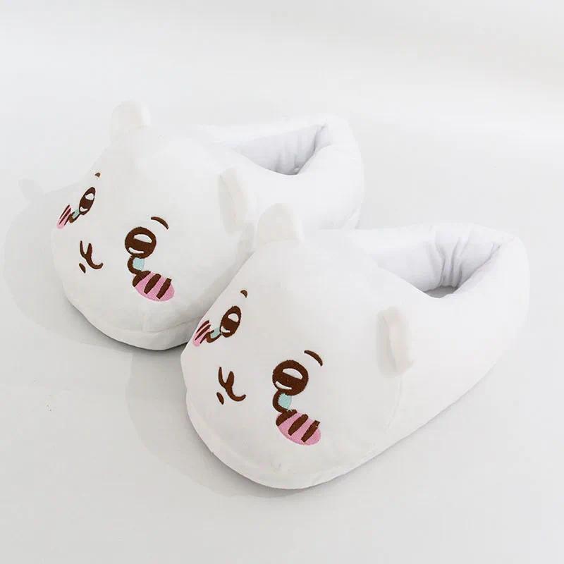 Jhikwas Jiikawa Plush Slippers Self-deprecating Bear Usachi Xiaobachiika Cute Slippers Indoor Super Soft Cotton Shoes Girl Gift