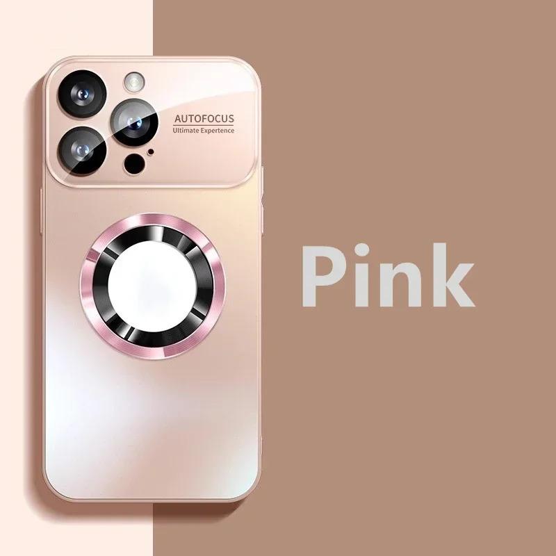 2026 New Titanium Metallic Matte Case For iPhone 17 Air 16 15 14 13 12 11 Pro Max Plus For Magsafe Lens Camera Protection Cover Cellphone Protective