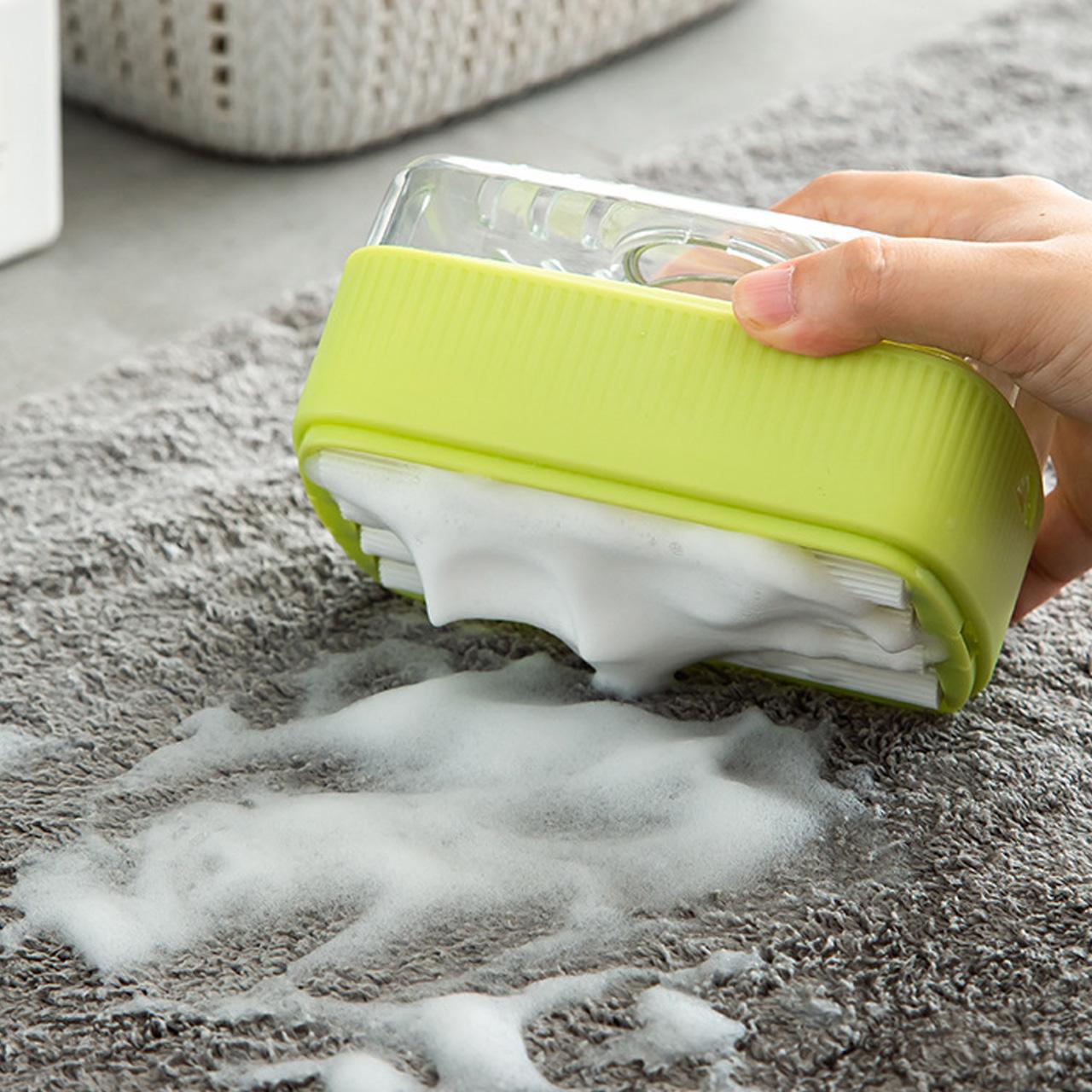 Multifunctional Soap Foaming Box, Hand-Free Storage Soap Holder, Drainage Soap Dish with Rolling Brush, Laundry Brush Included