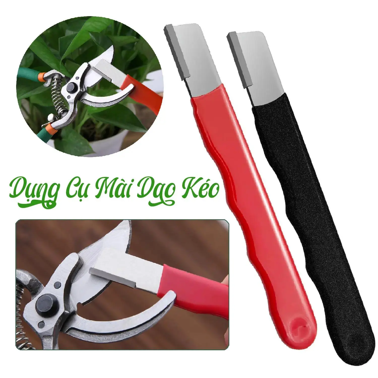 2 pc，Portable Pruner Sharpener Tool, Handheld Home Garden Blade Sharpener for Pruning Shears, Scissors, Garden Clippers, Quick Edge Sharpening Tool for Gardening Tools