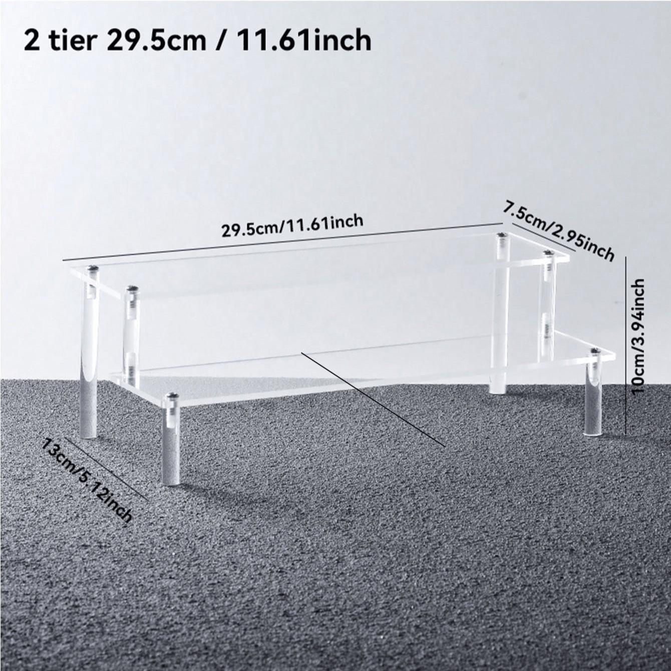 1PC Acrylic Display Stand, Transparent Acrylic Display Tube Holder for Perfume & Cosmetics, Single/tiered Design, Ideal for Showcase, Cosmetic Shelf