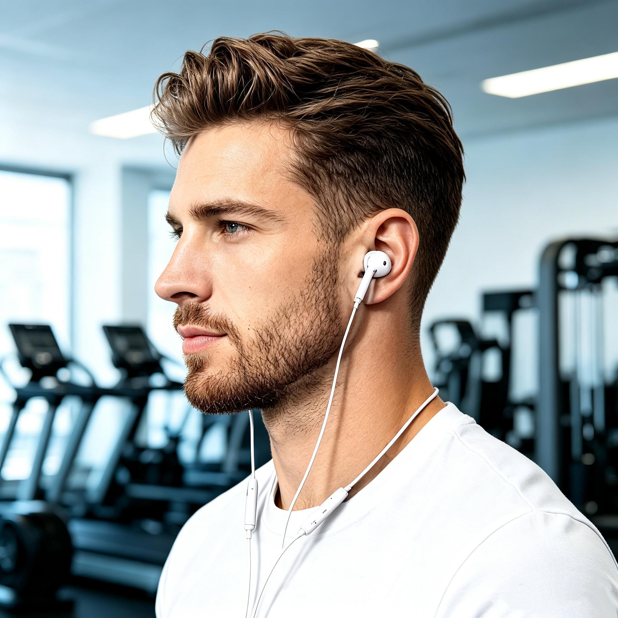 Semi-In-Ear USB-C Wired Earbuds with Plug, Mic, Volume Control & HiFi Stereo Sound, Connector Cable with Port for Android Devices