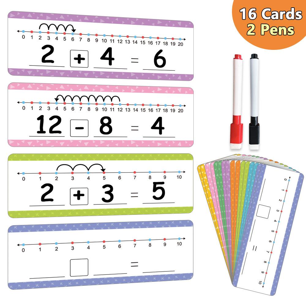 1pc Multi-Style Number Line Addition Subtraction Learning Cards, Essential Education for Mind Development, Perfect Gift for Back-To-School Season