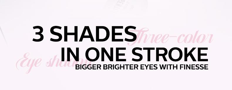 Three-Color Gradient Eyeshadow Stick, Matte Finish, Waterproof, Long-Lasting, Neutral Shades, Easy Application, Perfect for All Skin Types