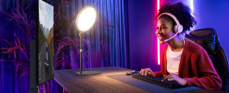 (Valentine's Deal) Weilisi 10.5" Ring Light with Stand, Full-Screen Selfie Ring Light for Desk with Phone Holder, Adjustable Laptop Light for Video Recording, Zoom Lighting for Computer, Meeting, Live Streaming, Podcast