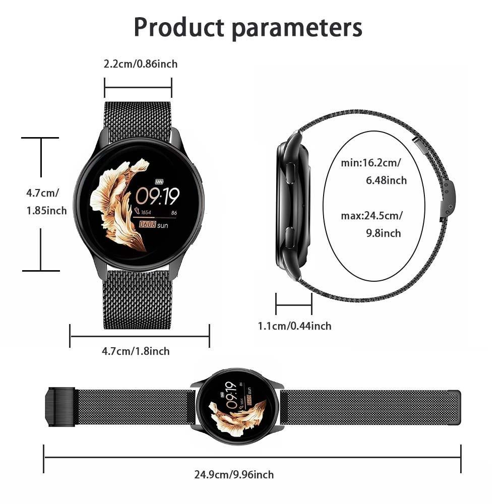 1.52 Inch Fashion SmartWatch Digital Watch with Multiple Health Tracker Sport Modes Notification Reminder Voice Assistant Motion Trajectory Custom Photo BT Call Sports SmartWatches For Women Gift Multifunctional