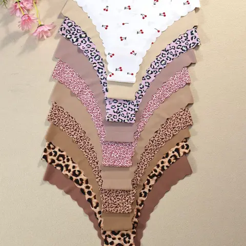 Women's Underwear Set, Leopard & Halloween Prints, Ethnic Floral Boho Style, Breathable Comfort Design, All Season Wear, Variety Panties #GLOBAL PICKS